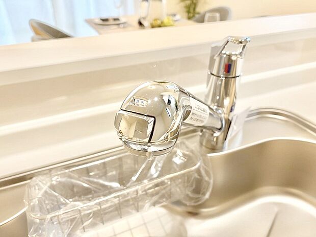 【その他設備(浄水器)】いつでも清潔なおいしいお水を。一つの水栓で水道水と浄水を使い分け。