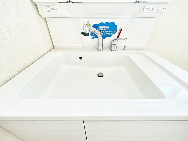 【その他設備(ハンドシャワー水栓)】ハンドシャワー付き！使いやすい洗面台。
