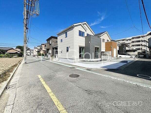 【前面道路含む現地写真】堂々完成!! ここから始まる新生活を応援いたします!