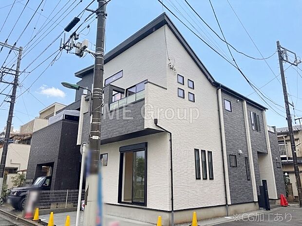 【現地外観写真】上質感あふれる外観デザイン。魅力の住まいを実現。 