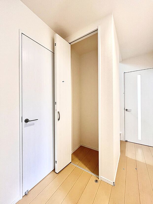 【その他設備(玄関ホール収納)】玄関ホール収納です。掃除道具やお出かけ用グッズの収納に便利です。