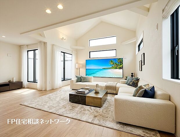 【LDK│21.5帖】本画像はAIがCGで家具を作成しており、実際の現地に家具は設置されておりません。また、販売価格に家具等は含まれておりません。
