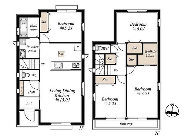 (A号棟)、価格3290万円、4LDK、土地面積145.07m2、建物面積93.98m2