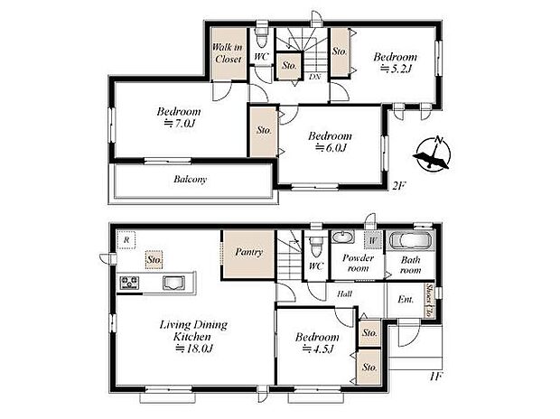 (A号棟)、価格3390万円、4LDK、土地面積214.25m2、建物面積99.36m2