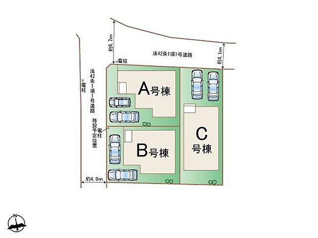 A・B・C号棟のご案内です♪
開放感あふれる角地街区。光と風が通り抜ける、心地よい住まい。