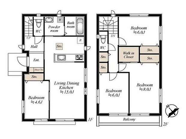 【4LDK】「片付く」と「動きやすい」を叶える住まい。
豊富な収納と水まわり集約設計で、毎日の家事もすっきり快適に。