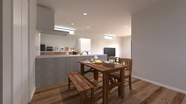 【【1号地】】リビング収納には掃除道具や子供のおもちゃ、生活用品をストックするのに便利です。
※写真はイメージパース