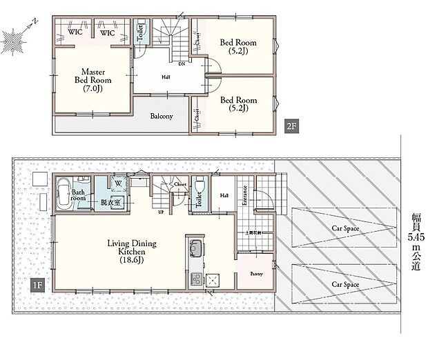 玄関から土間収納～キッチンパントリーを通ってキッチンに行ける動線でお買い物の荷物も片づけ楽々。雨の日でもお洗濯物が干せるスペースをしっかりと確保。気兼ねなく使える独立洗面。