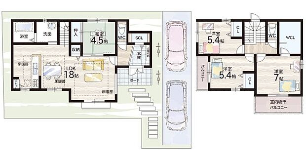 【4LDK】○白橿小学校・・・徒歩14分 ○白橿中学校・・・徒歩16分