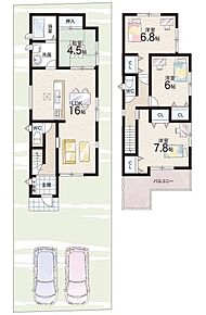 ○片桐西小学校・・・徒歩13分 ○片桐中学校・・・徒歩8分 