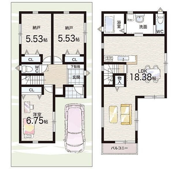 【1LDK+S(納戸)】○難波小学校・・・徒歩14分 ○中央中学校・・・徒歩16分