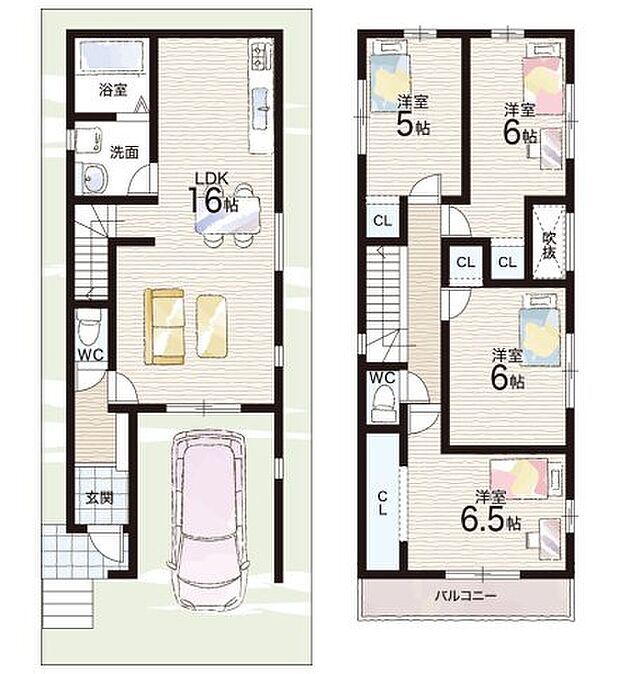 【4LDK】○南平台小学校・・・徒歩14分 ○阿武野中学校・・・徒歩7分