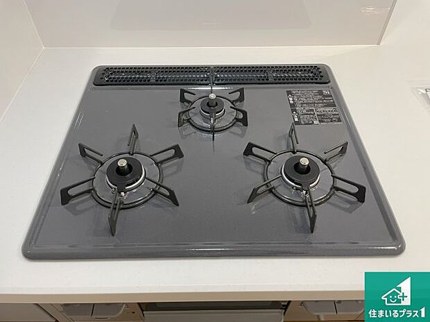 【コンロ】ダブル高火力Siセンサー付きコンロ!3口あるので、まとめて料理をする時も大活躍!
