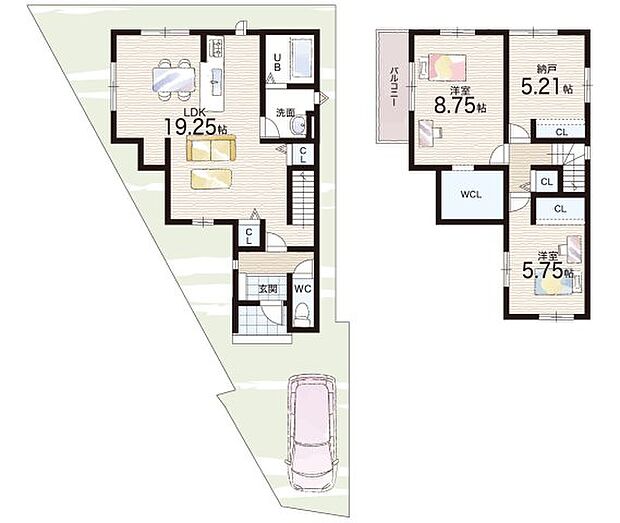 【2LDK+S(納戸)】○嵯峨野小学校・・・徒歩11分 ○蜂ケ岡中学校・・・徒歩18分