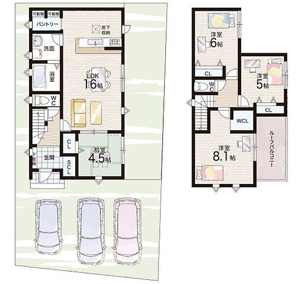【4LDK】○平城西小学校・・・徒歩9分 ○登美ヶ丘中学校・・・徒歩10分
