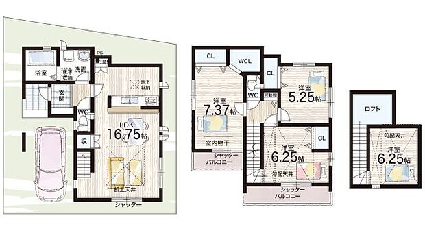 【3LDK】○山田小学校・・・徒歩3分 ○山田中学校・・・徒歩18分