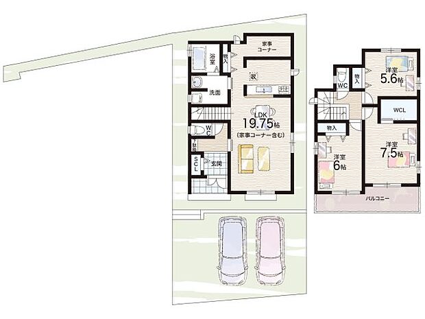【3LDK】○長坂小学校・・・徒歩4分 ○長坂中学校・・・徒歩9分