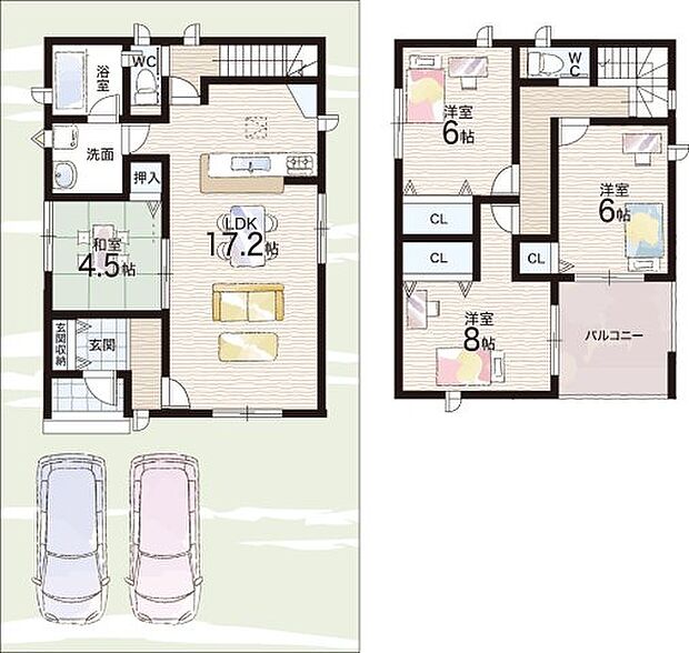 【4LDK】○片桐小学校・・・徒歩6分 ○郡山南中学校・・・徒歩20分