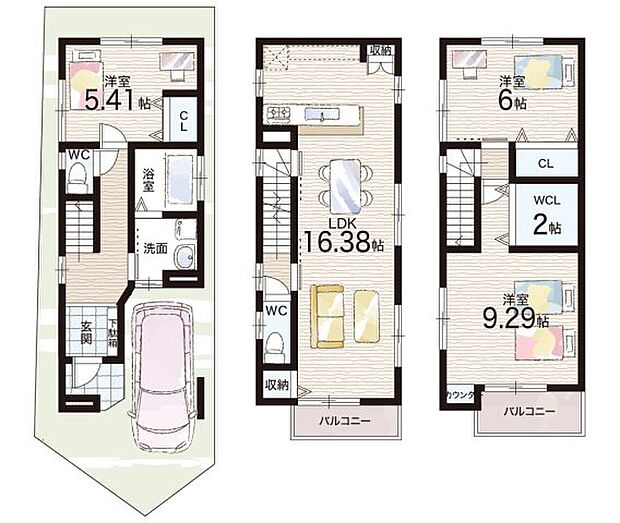 【3LDK】○上小坂小学校・・・徒歩6分 ○上小坂中学校・・・徒歩7分