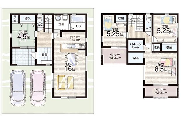 【4LDK】○玉緒小学校・・・徒歩26分 ○玉園中学校・・・徒歩6分