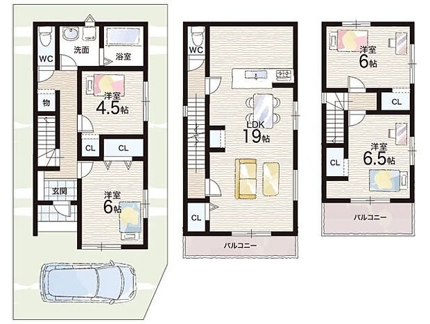 【4LDK】○摂津小学校・・・徒歩10分 ○第一中学校・・・徒歩9分