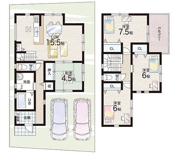 【4LDK】○伏山台小学校・・・徒歩２０分 ○金剛中学校・・・徒歩３０分