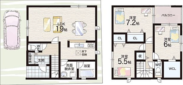 【3LDK】○英田北小学校・・・徒歩10分 ○英田中学校・・・徒歩15分