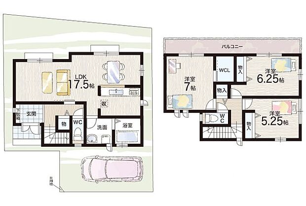 【3LDK】○川西北小学校・・・徒歩11分 ○川西中学校・・・徒歩5分