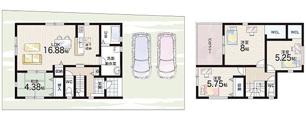【4LDK】○平群小学校・・・徒歩9分 ○平群中学校・・・徒歩17分