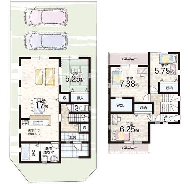 【4LDK】○平野小学校・・・徒歩9分 ○平野中学校・・・徒歩17分