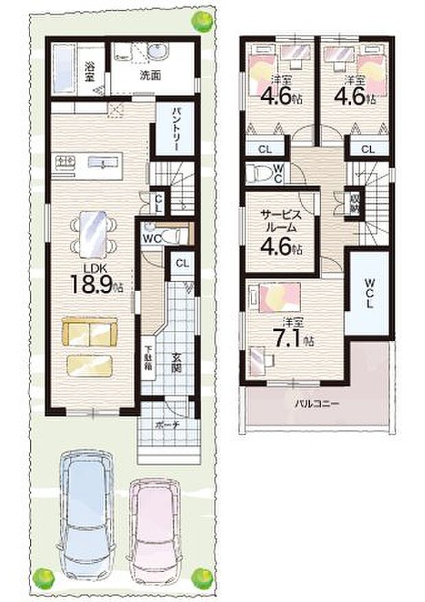 【3LDK+S(納戸)】○高司小学校・・・徒歩7分 ○高司中学校・・・徒歩5分