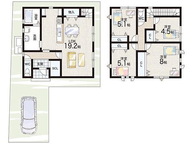 【4LDK】○四條畷市立岡部小学校・・・徒歩9分 ○四條畷市立四條畷中学校・・・徒歩20分