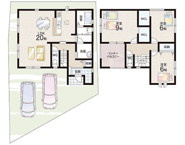 【3LDK】○東深井小学校・・・徒歩５分 ○深井中学校・・・徒歩９分