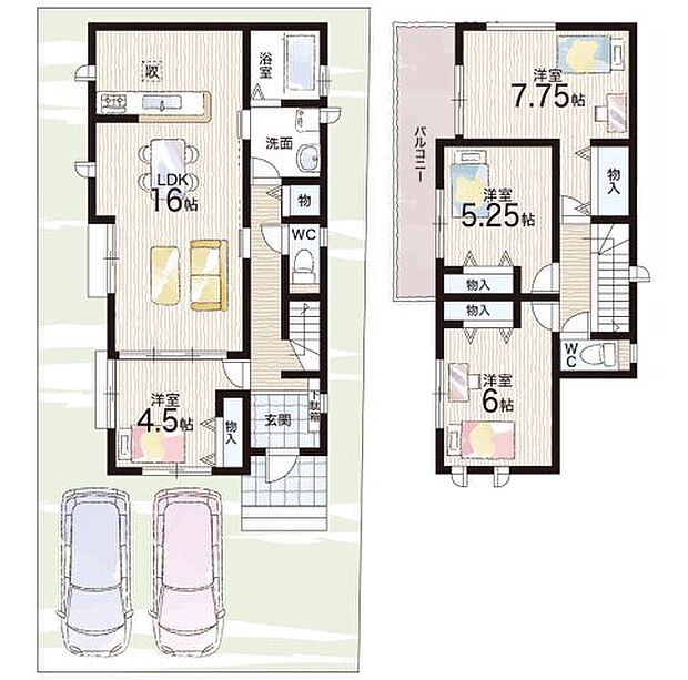 【4LDK】○西浦小学校・・・徒歩18分 ○峰塚中学校・・・徒歩12分