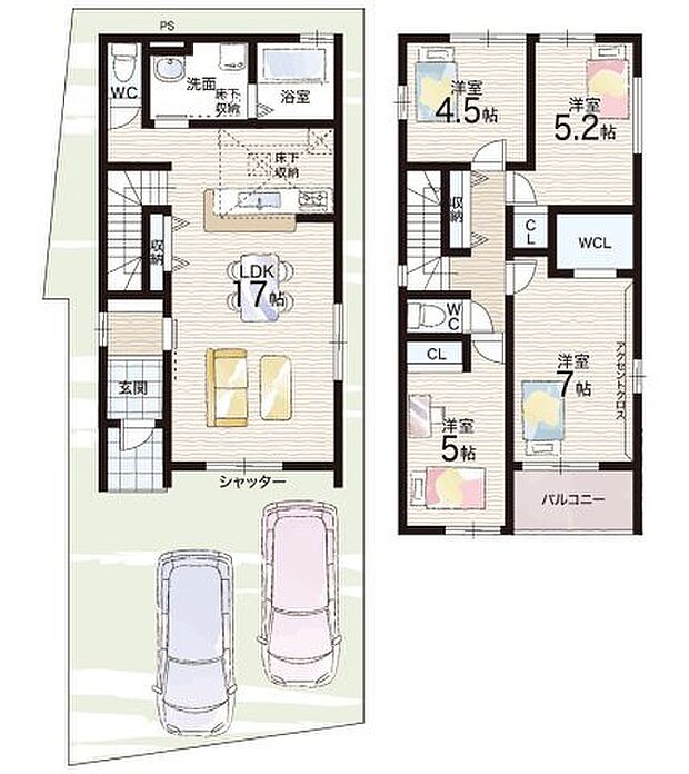 【4LDK】○くすのき小学校・・・徒歩7分 ○四條畷西中学校・・・徒歩15分
