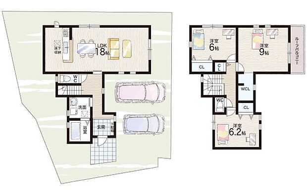 【3LDK】○三箇牧小学校・・・徒歩１７分 ○第七中学校・・・徒歩２４分