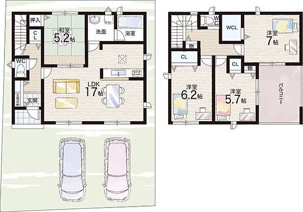 【4LDK】○前栽小学校・・・徒歩10分 ○西中学校・・・徒歩25分