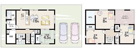 ○前栽小学校・・・徒歩14分 ○西中学校・・・徒歩30分 