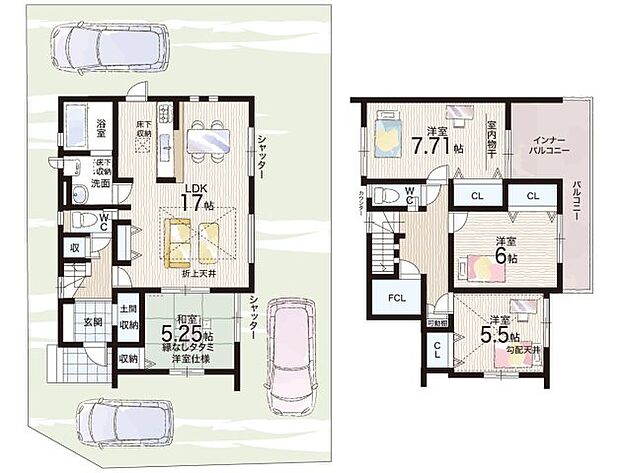 【4LDK+S(納戸)】○園部小学校・・・徒歩１３分 ○園部中学校・・・徒歩４分