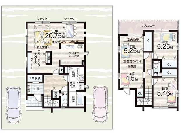 【4LDK】○南第二小学校・・・徒歩19分 ○大瀬中学校・・・徒歩9分