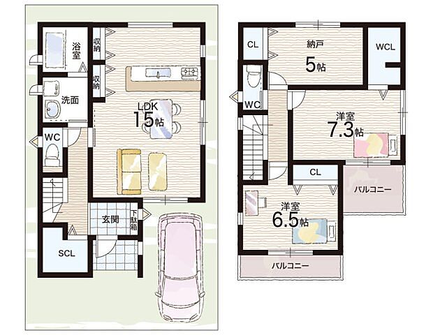 【2LDK+S(納戸)】○寺田西小学校・・・徒歩１３分 ○西城陽中学校・・・徒歩１４分