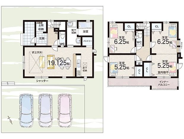 【3LDK】○光風台小学校・・・徒歩3分 ○吉川中学校・・・徒歩28分