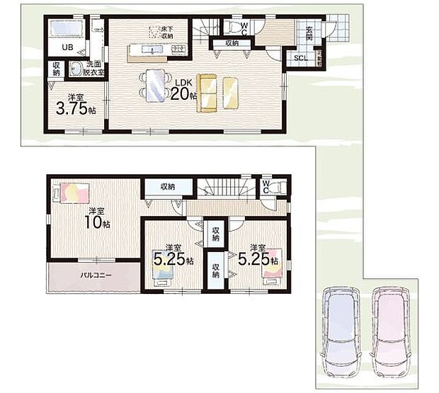 【4LDK】○ならやま小学校・・・徒歩１２分 ○ならやま中学校・・・徒歩１２分