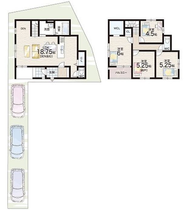 【4LDK】○桂徳小学校・・・徒歩7分 ○桂中学校・・・徒歩21分