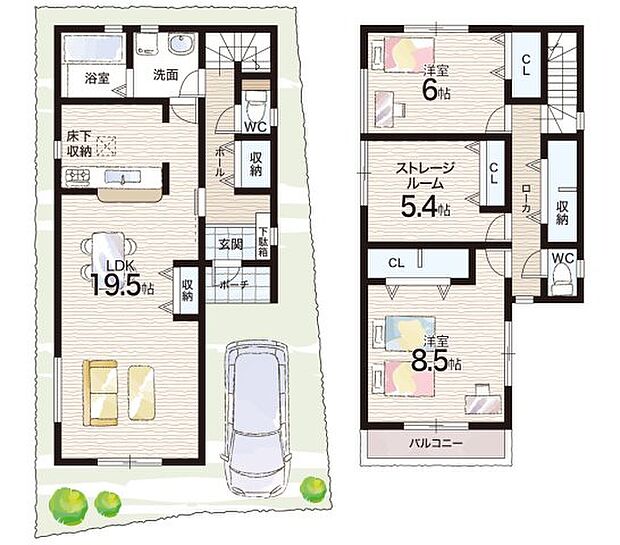 【2LDK+S(納戸)】○大芝小学校・・・徒歩8分 ○春木中学校・・・徒歩6分