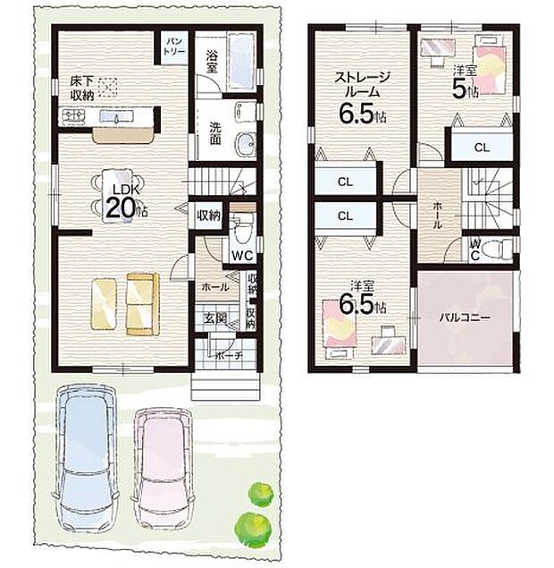 【2LDK+S(納戸)】○殿山第一小学校・・・徒歩5分 ○第一中学校・・・徒歩5分