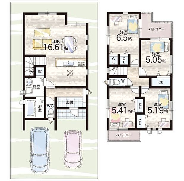 【4LDK】○南第二小学校・・・徒歩14分 ○南中学校・・・徒歩5分