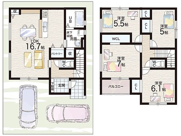 【4LDK】○くすのき小学校・・・徒歩4分 ○四條畷西中学校・・・徒歩9分