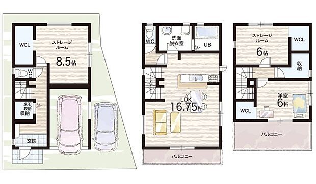 【1LDK+S(納戸)】○浅香山小学校・・・徒歩2分 ○浅香山中学校・・・徒歩3分