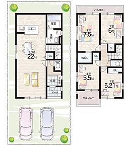 ○新林小学校・・・徒歩4分 ○洛西中学校・・・徒歩12分 